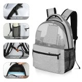 NC Children's Backpack Boats City Sea Buildings Beach Ocean Cityscape Preschool Nursery Travel Bag