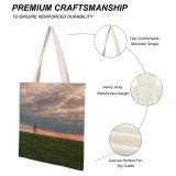 NC Great Martin Canvas Tote Bag Double Field Outdoors Grassland Landscape Savanna Sky Countryside Scenery Horizon Land Giraffe Wildlife white-style1 38×41cm