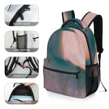 NC Children's Backpack Boats Coast Sand Scenery Footage Coastline Top Landscape Daylight  Beach Sight Preschool Nursery Travel Bag