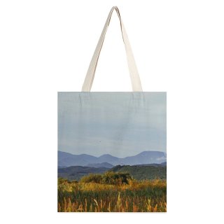 NC Great Martin Canvas Tote Bag Double Field Outdoors Grassland Countryside Meadow Range Золотая Долина Приморский Край Россия white-style1 38×41cm