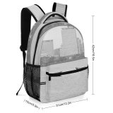 NC Children's Backpack Boats City Sea Buildings Beach Ocean Cityscape Preschool Nursery Travel Bag