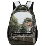 NC Children's Backpack Boats Canal Daylight Daytime  Buildings Building Boat Urban River Outdoors Architecture Preschool Nursery Travel Bag