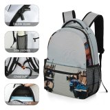 NC Children's Backpack Boats Architecture Sea Canal Docked Town Watercrafts Preschool Nursery Travel Bag