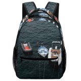 NC Children's Backpack Boats Above From Website Sea Ocean  Bird's Watercrafts Aerial Shot Preschool Nursery Travel Bag