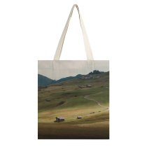 NC Great Martin Canvas Tote Bag Double Field Grassland Outdoors Siusi Slope Alpe Di Italy Countryside Mound Land Dolomiti white-style1 38×41cm