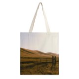 NC Great Martin Canvas Tote Bag Double Field Outdoors Grassland Countryside Bakersfield United States Mound Landscape Scenery Fence Rural white-style1 38×41cm