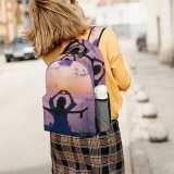 NC Children's Backpack Boats Backlit Girl Clouds Hands Sunset Landscape Evening  Beach Preschool Nursery Travel Bag