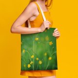 NC Great Martin Canvas Tote Bag Double Field Outdoors Grassland Countryside Plant Farm Rural Meadow Spring Flower Petal white-style1 38×41cm