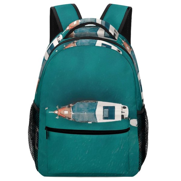 NC Children's Backpack Boats Boat Travel Transportation Ocean Diving Exploration Sea Seascape System Watercraft Sail Preschool Nursery Travel Bag