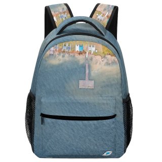 NC Children's Backpack Boats Coast Vacation Landscape Daylight Travel Island Beach Watercrafts Tropical Outdoors Scenic Preschool Nursery Travel Bag