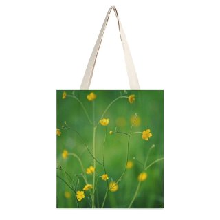 NC Great Martin Canvas Tote Bag Double Field Outdoors Grassland Countryside Plant Farm Rural Meadow Spring Flower Petal white-style1 38×41cm