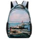 NC Children's Backpack Boats Boat Fishing Docked Watercrafts Preschool Nursery Travel Bag