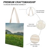 NC Great Martin Canvas Tote Bag Double Field Outdoors Grassland Countryside Farm Rural Meadow Uk Pasture Ranch Hill Newcastle white-style1 38×41cm