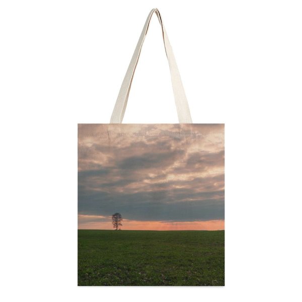 NC Great Martin Canvas Tote Bag Double Field Outdoors Grassland Landscape Savanna Sky Countryside Scenery Horizon Land Giraffe Wildlife white-style1 38×41cm
