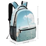 NC Children's Backpack Boats Clouds Landscape Daylight  Sail Watercrafts Boat Sailboats Transportation Outdoors Wind Preschool Nursery Travel Bag