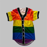 rainbow baseball shirt