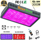 【Only Ship to US Address】GL-219 3000W Remote Control Auto Timing Group Control LED Grow Light Full Spectrum for Greenhouse and Indoor Plant  7.5'x 8.5' - 【Only Ship to US Address】