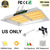 Only Ship to US Address GD-1000 1000W Led Grow Light for Indoor Plants, Sunlike Spectrum with IR, UV for 3'x 3' - HearGrow(US ONLY)