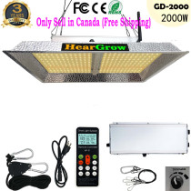 2000W LED Grow Light, HearGrow 4x4ft Full Spectrum No Noise Hydroponic Growing Light with Reflective Aluminum Hood for Indoor Plants, Greenhouse Veg Bloom Light with 704 LEDs, Actual Power 352Watt-Only Sell on Canada (Free Shipping)
