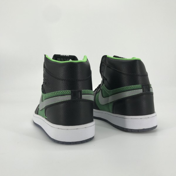 black and green jordan 1s