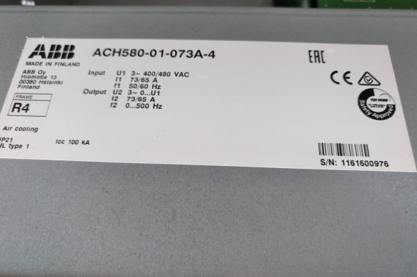 ABB Frequency converter ACH580-01-073A-4/37kw