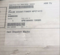 ABB NPCT-01C 64009486D PULSE COUNT/TIMER