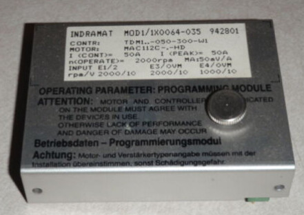 INDRAMAT Program Programming Module MOD01/1X035-008