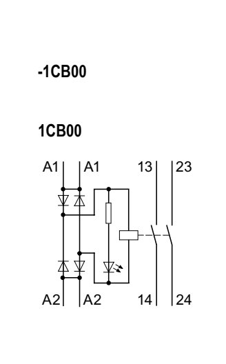 Siemens 3TX7003-1CB00 two NO contact wiring diagram