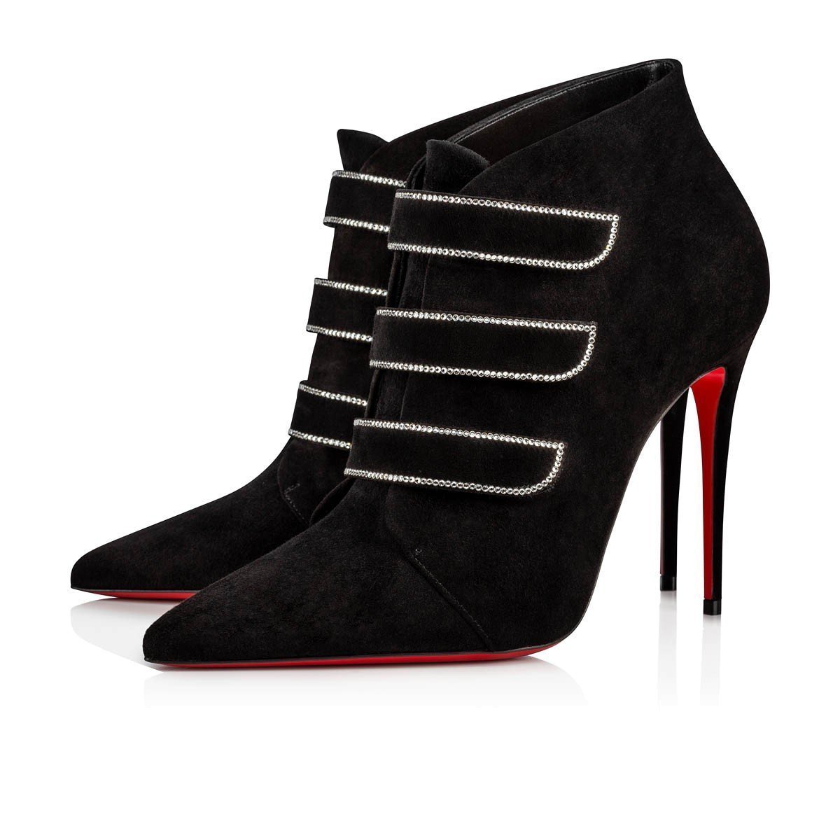 red bottom ankle boots