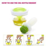 Heat Resistant Silicone Basting Set BBQ Oil Brush Baking, Roasting, Grilling, Frying, Cooking Oil Dispenser for Home Kitchen Party