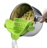 Snap 'N Strain Strainer, Clip On Silicone Colander, Fits All Pots and Bowls