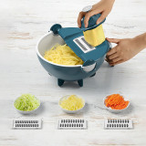 Magic Multifunctional Rotate Vegetable Cutter With Drain Basket Kitchen
