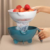 Magic Multifunctional Rotate Vegetable Cutter With Drain Basket Kitchen