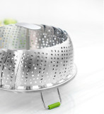 Food grade stainless steel folding steamer basket BPA FREE