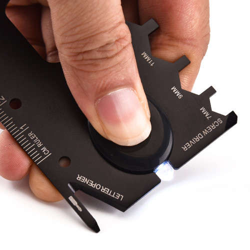Outdoor Multi-function EDC tool card opener with LED Light
