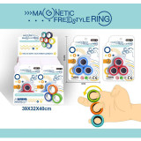  Magnet Toys, Fidget Spinner, Stress Relief Magnetic Ring Finger Spinning in the Air, Colorful Magnetic Rings Fidget Toy, Anti-stress Fidget