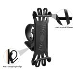 Bike Phone Mount 360 Rotation Motorcycle Bicycle Handlebar Cradle Silicone Cell Phone Holder for 4-6.5 inches phone