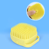2-in-1 Silicone Scrubber Dispenser Multifunction Bath Brush Cleaning Brush Liquid Soap Dispenser For Babies Shower