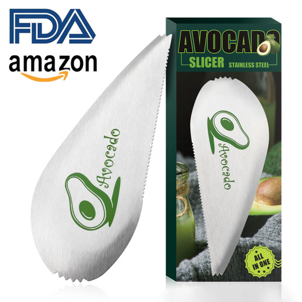 All in one avocado slicer stainless steel