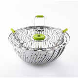 100% High grade stainless steel vegetable basket steamer