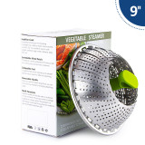 100% High grade stainless steel vegetable basket steamer