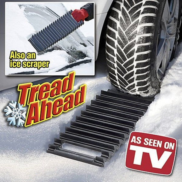 Tread Ahead Auto Traction Mat Ice Scraper