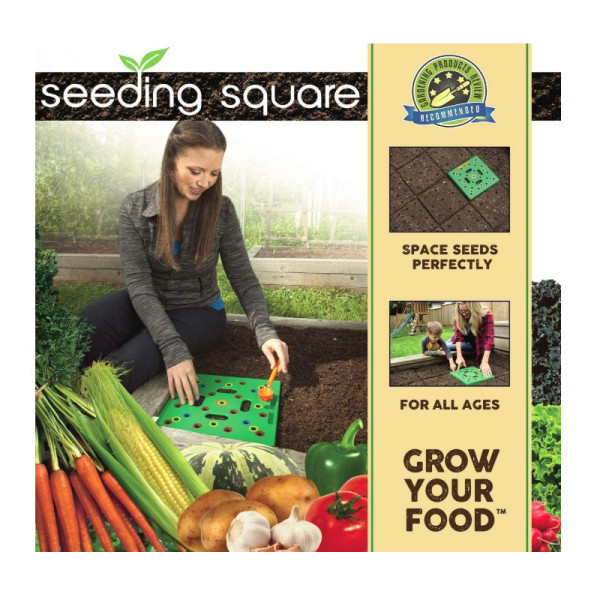 Seeding Square: A Seed-Sowing Template – Grow Perfectly Spaced Vegetables, Reduce Weeds, Conserve Water & Maximize Yield – Square-Foot-Gardening Seed and Seedling Spacer Tool