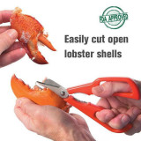 Stainless Steel Scissors Compact Durable Kitchen Scissors Lobster Fish Crabs Seafood Shears