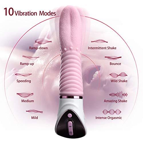 VIBRO© 10 Vibration Modes Tongue Soft G-Spot Vibrator - 003