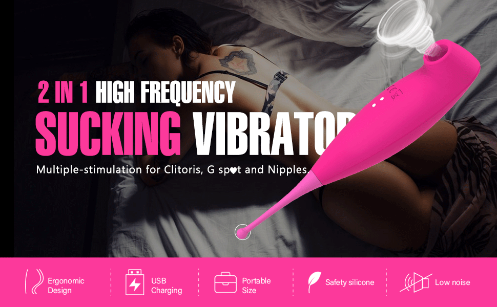 VIBRO© 2 in 1 High Frequency Clitoral Sucking Vibrator