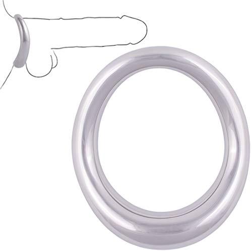 Cock Ring Metal Penis Ring is Sleek and Comfortable Cock Rings for Men Made of Medical Grade Stainless Steel Penis Rings There are 4 Different Sizes Arc Ring Without Edges (Silver White, 1.5 in)