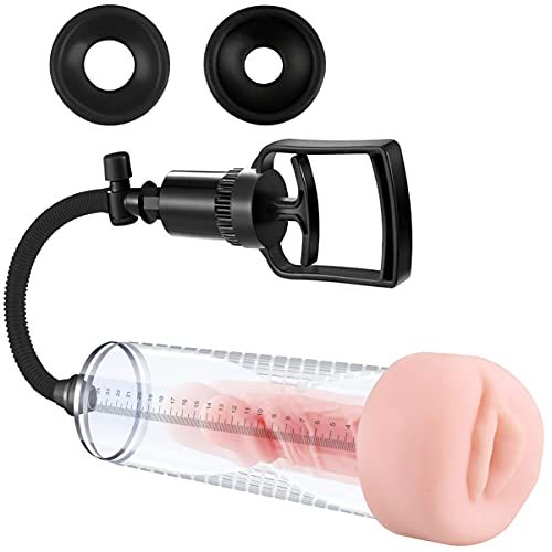 Vacuum Penis Pump, BOMBEX Manual Penis Enlarger for Male Erection & Enhancement, Sex Toys for Men,Penis Massage & Stimulation Device with Male Stroker
