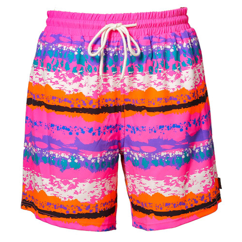 Men's Board Shorts with Lining and Pockets #137 PINK SPACE