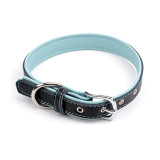 Double Color Leather Dog Collar